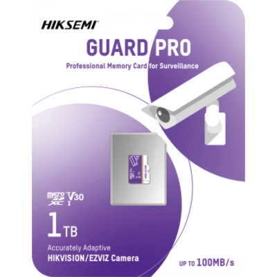 HIKSEMI by HIKVISION HS-TF-P1/1TB/GUARDPRO - Tarjeta Micro SD para Videovigilancia / Clase 10 / 3D TLC NAND / S.M.A.R.T. / Bloqueo | SIERRA STORE