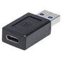 ADAPTADOR,MANHATTAN,354653, USB-C V2.0, AM-CH NEGRO | SIERRA STORE