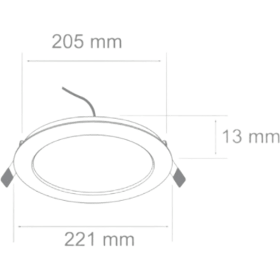 Lámpara LED Empotrado / 18 W / 1200 lm / 6500 K Luz de Día / IRC 70 / Aluminio Blanco / 100-240 V / 15000 h / No Atenuable / NOM-003 / | SIERRA STORE