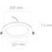 Lámpara LED Empotrado / 18 W / 1200 lm / 6500 K Luz de Día / IRC 70 / Aluminio Blanco / 100-240 V / 15000 h / No Atenuable / NOM-003 / | SIERRA STORE
