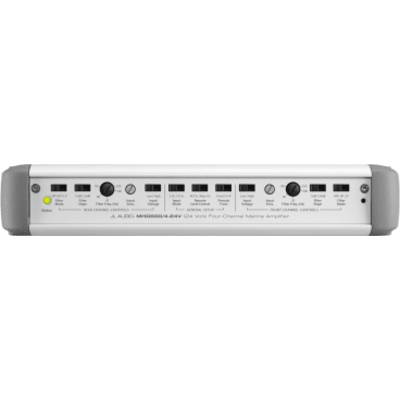 Amplificador Náutico / 4 Canales / Clase D / 600 W (24 V) / Potencia 150 W x 4 / Filtros Paso Bajo/Alto / Control Remoto Opcional | SIERRA STORE