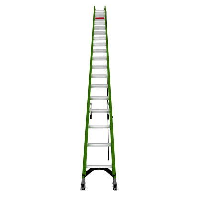 Escalera de Extensión / Fibra de Vidrio y Aluminio / 10.9 m (35.8 ft) / Capacidad 375 lb (170 kg) / Estabilizadores Niveladores | SIERRA STORE