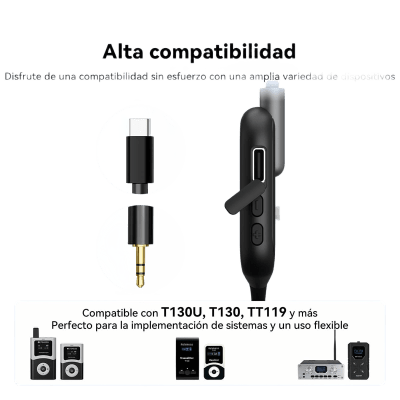 Amplificador de Sonido por Conducción Ósea / Ganancia 25-35 dB / Distorsión <0.5% / 2 Modos de Escucha / USB-C / 6 Horas Autonomía | SIERRA STORE