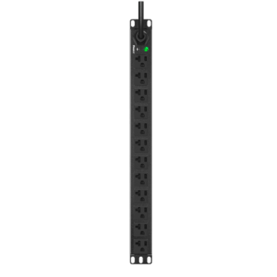 PANDUIT E12B02M - PDU ES2P Básico para Distribución de Energía, Enchufe de Entrada NEMA 5-15P, Con 12 Contactos NEMA 5-20R | SIERRA STORE