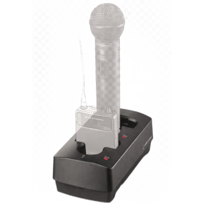 Estación de Carga de Dos Bahías | Para Micrófonos de Mano y Body Packs | Compatible con Transmisores System 20 PRO y Serie 3000 | SIERRA STORE