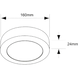 Plafón LED 12 W / Ø 160 mm (6.3 in) / 800 lm / Luz de día 6500 K / Carcasa Color Negro / Ángulo 100° / IRC 80 / 15,000 h / NOM-003 | SIERRA STORE