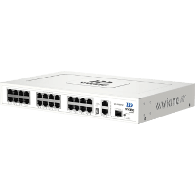 Switch PoE No Administrable / 24 Puertos 10/100 Mbps / 2 Puertos Uplink Gigabit / 1 Ranura SFP / Presupuesto PoE 270 W / Hi-PoE 60 W | SIERRA STORE