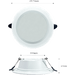 Luz LED Empotrable / Driver Integrado / 18 W / 1400 lm / Luz Fría 6500K - Luz Neutra 4000K / Ángulo 100° / IP20. | SIERRA STORE