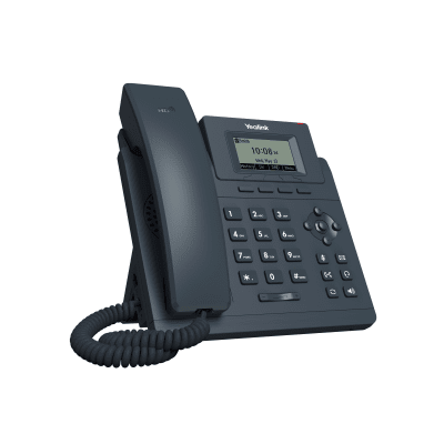 Teléfono IP Empresarial / Pantalla LCD 2.3" / 1 Cuenta VoIP / Dual Ethernet 10/100 Mbps / PoE / Conferencia 5 Participantes | SIERRA STORE