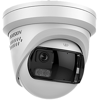 HIKVISION DS-2CD2387G3P-LIS2UY/SL - [PROTECCIÓN ACTIVA] Turret IP Panorámica 8 Megapíxel / 2 Lentes 4 mm (180°) / Imagen a Color 24/7 | SIERRA STORE