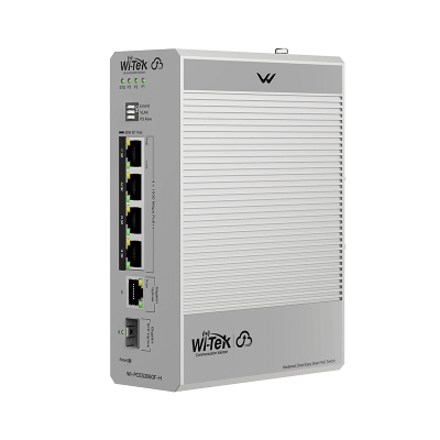 Switch Industrial PoE / 4 Puertos Gigabit PoE++ (802.3bt) 90W / 1 Puerto Gigabit + 1 SFP / Fanless / DIN-Rail / -30°C a 65°C / | SIERRA STORE