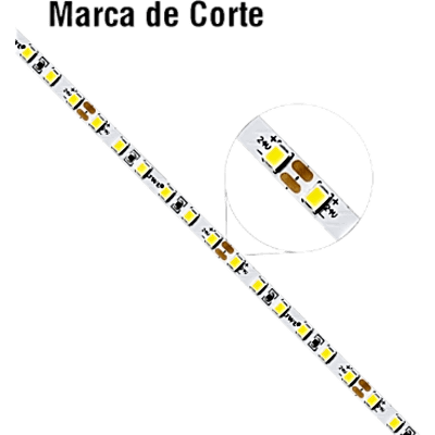 Tira LED de 5 metros / Luz Cálida 2700K /11W por metro / 24 VDC / 8 mm de Ancho / 120 LEDs por metro / Angulo de Luz de 140° / IP20 / | SIERRA STORE