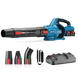 Sopladora Inalámbrica de 20V+20V, Incluye 2 baterías de 20V/6.0Ah, Cargado doble y 3 Boquillas. DONGCHENG - Vista 3