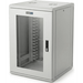 Gabinete Rackeable / 18U / 19 in / Puerta Cristal / Carga 750 Kg / 600x605x930 mm (23.6x23.8x36.6 in) / 3.05 ft Alto | SIERRA STORE