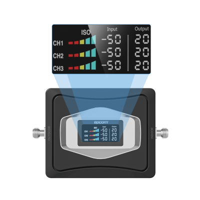 EPCOM EPTB4GV3 - Amplificador Celular 4G / Triple Banda 850/1900/2100 MHz / Ganancia 68 dBm / Cobertura 600 m² / Kit Completo con | SIERRA STORE