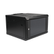 Gabinete de Pared / 6U / 19 Pulgadas / 600 x 550 x 382 mm / Cristal Templado 5 mm / Carga Estática 60 kg / IP20 / Acero SPCC RAL 9004 | SIERRA STORE