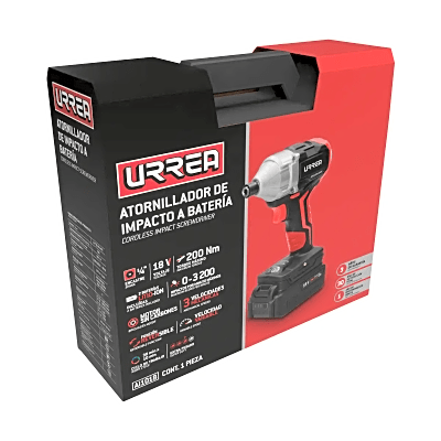 Atornillador de Impacto a Batería / Encastre de 1/4" / Motor Sin Carbones / 3 Velocidades Mecánicas / 18 V Litio-Ion / 200 Nm Torque | SIERRA STORE