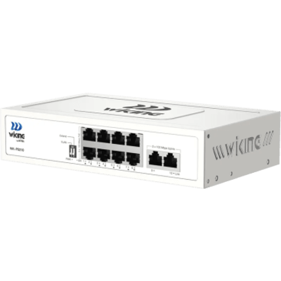 Switch PoE No Administrable / 8 Puertos 10/100 Mbps PoE / 2 Puertos Uplink 10/100 Mbps / Presupuesto PoE 76 W / Alcance PoE 250 m | SIERRA STORE