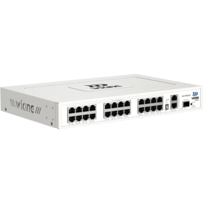 Switch PoE No Administrable / 24 Puertos 10/100 Mbps / 2 Puertos Uplink Gigabit / 1 Ranura SFP / Presupuesto PoE 270 W / Hi-PoE 60 W | SIERRA STORE