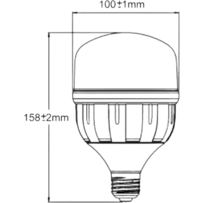Foco LED / 30 W / Rosca E27 / 2700 lm / Luz de Día 6500 K / Ángulo de Iluminación 200° / No Atenuable / 15,000 h | SIERRA STORE