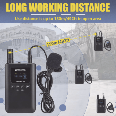 Kit para guía turístico de 1 transmisor y 10 receptores | SIERRA STORE RETEKESS - Vista 3