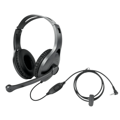 Auricular con Micrófono Bidireccional / Conector 3.5 mm / Banda Ajustable / Micrófono Móvil con Silencio / Almohadillas de Espuma de | SIERRA STORE