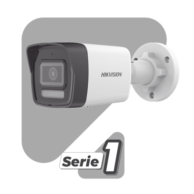 HIKVISION DS-2CD1043G3-LIUF - Cámara Bala IP / 4 Megapixel / Dual Light 30 m (98.4 ft) / AcuSense Lite / IP67 / PoE / Micrófono | SIERRA STORE