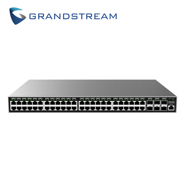 SWITCH ADMINISTRABLE CAPA 2+ GRANDSTREAM GWN7806 / 48 PUERTOS 10/100/1,000MBPS / 6 PUERTOS SFP+ 10GIGABIT / 1 PUERTO DE 