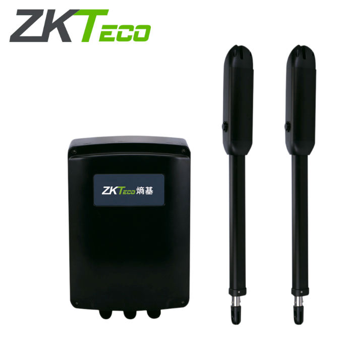 JUEGO DE BRAZOS MOTORIZADOS ZKTECO ZKSW400DC PARA PUERTAS BATIENTES DE UN PESO MAXIMO DE 380KG COMPATIBLE CON SOLUCIONES