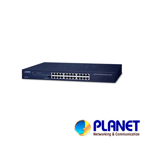 SWITCH PLANET FNSW-2401 NO ADMINISTRABLE / 24 PUERTOS RJ45 VELOCIDAD DE TRANSMISION 10/100 MBPS / TEMPERATURA DE OPERACI