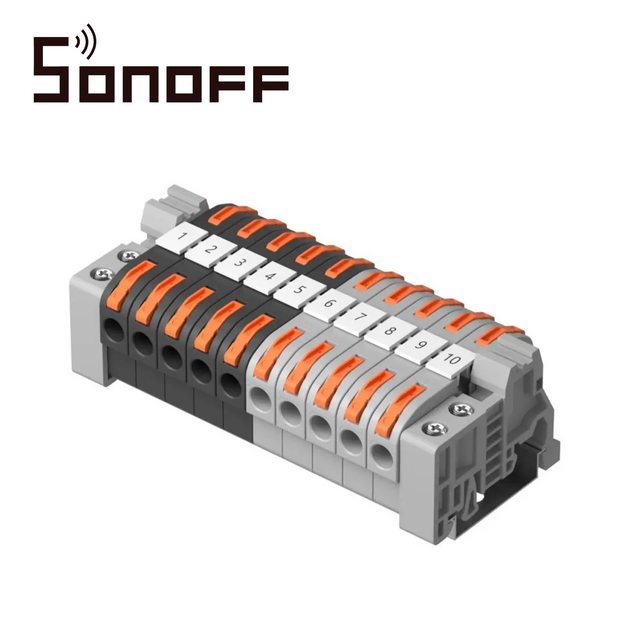 CONECTORES DE EMPALME RAPIDO Y MONTAJE EN RIEL DIN SONOFF 211 / JUEGO DE 20 CONECTORES RAPIDS/ COMPATIBLES CON CABLES AW