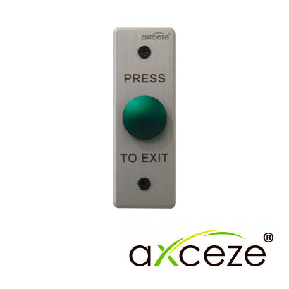 BOTON LIBERADOR AXCEZE AX-B80 BOTON TIPO PUSH FORMA DE HONGO FABRICADO EN ALEACION DE ALUMINIO MEDIDAS 115 X 40 X 25MM C