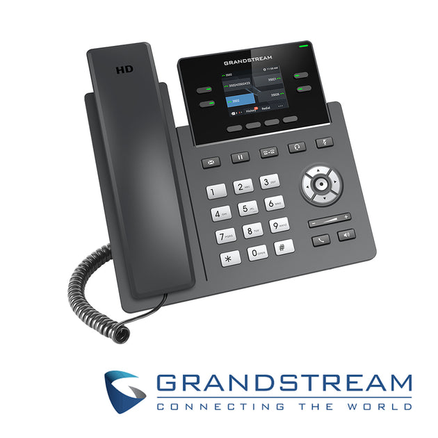 TELEFONO IP GRADO CARRIER GRANDSTREAM GRP2612 / 2 CUENTAS SIP / 4 LINEAS / 4 TECLAS MULTI FUNCION PANTALLA COLOR LCD TFT