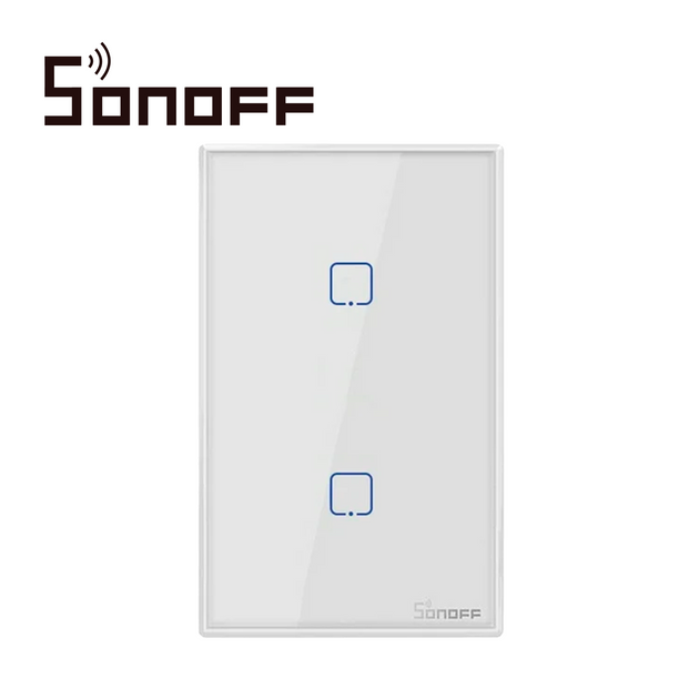 APAGADOR DE PARED TOUCH ON/OFF SONOFF T2US2C-TX / INALAMBRICO WIFI SMART HOME / TEMPORIZADOR PARA IOS Y ANDROID COMPATIB