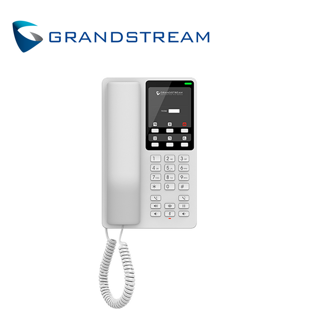 TELEFONO IP HD HOTEL WIFI BLANCO GRANDSTREAM GHP620 / 2 CUENTAS SIP / 2 LINEAS / 6 TECLAS PROGRAMABLES / 10 TECLAS DE FU