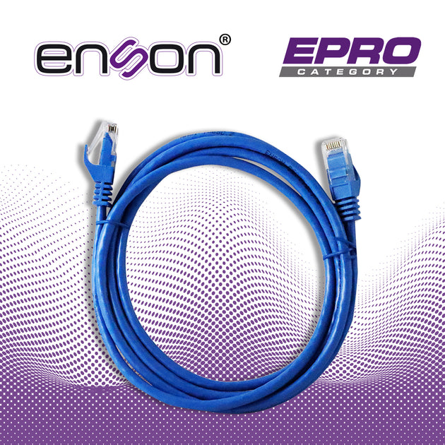 PATCHCORD UTP ENSON P6A021L CAT6A 210CM AZUL SERIE EPRO 100-II 100 POR CIENTO COBRE PARA MEJOR IDENTIFICACION DE SOLUCIO