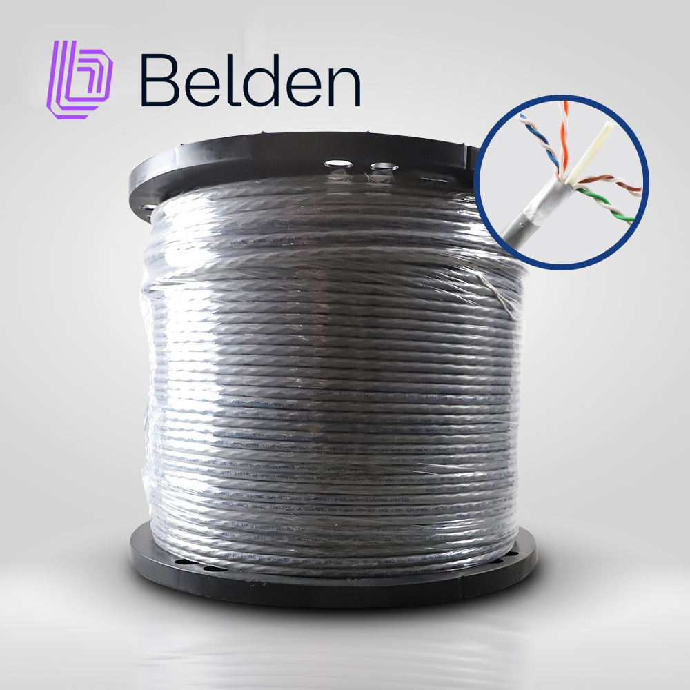 CABLE UTP CAT6A BELDEN 10GXW12 0081000 / INTERIOR / GRIS / 500MHZ / 4 PARES / 23 AWG / FORRO PVC / CMR / CERTIFICABLE / 