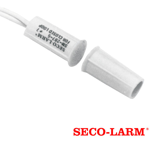 CONTACTO MAGNETICO CABLEADO SECO-LARM SM-207-5Q/W NORMALMENTE CERRADO DE MONTAJE A PRESION DIAMETRO DE 3/8 DE PULGADA CO