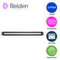 PATCH PANEL KEYCONNECT CAT6/CAT6A BELDEN AX103114 / NEGRO / 24 PUERTOS / 1UR ...