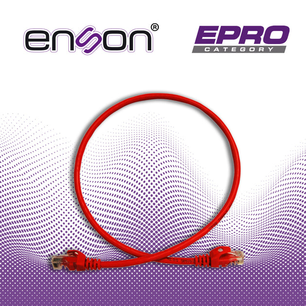 PATCHCORD UTP ENSON P6006R CAT6 60CM ROJO SERIE EPRO 100-II 100 POR CIENTO COBRE PARA MEJOR IDENTIFICACION DE SOLUCIONES