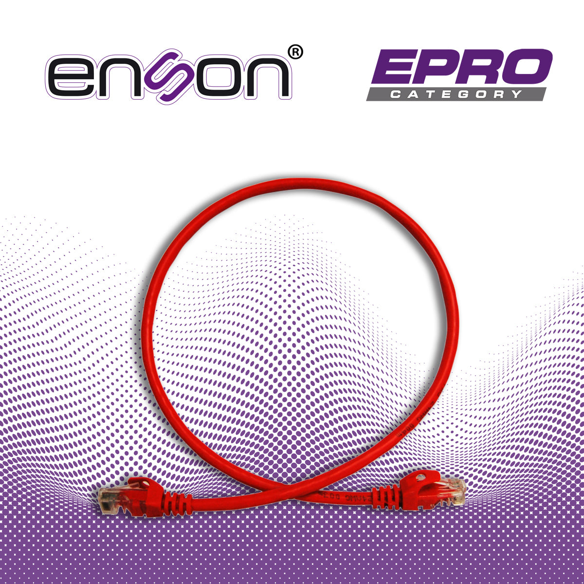 PATCHCORD UTP ENSON P6006R CAT6 60CM ROJO SERIE EPRO 100-II 100 POR CIENTO COBRE PARA MEJOR IDENTIFICACION DE SOLUCIONES