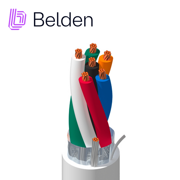 CABLE DE AUDIO COMERCIAL Y SEGURIDAD BELDEN 5304FE 0081000 / INTERIOR / GRIS / 6 CONDUCTORES / 18 AWG / MULTIFILAR / FOR