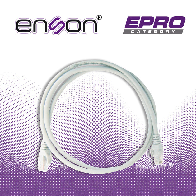 PATCHCORD UTP ENSON P6012G CAT6 120CM GRIS SERIE EPRO 100-II 100 POR CIENTO COBRE PARA MEJOR IDENTIFICACION DE SOLUCIONE