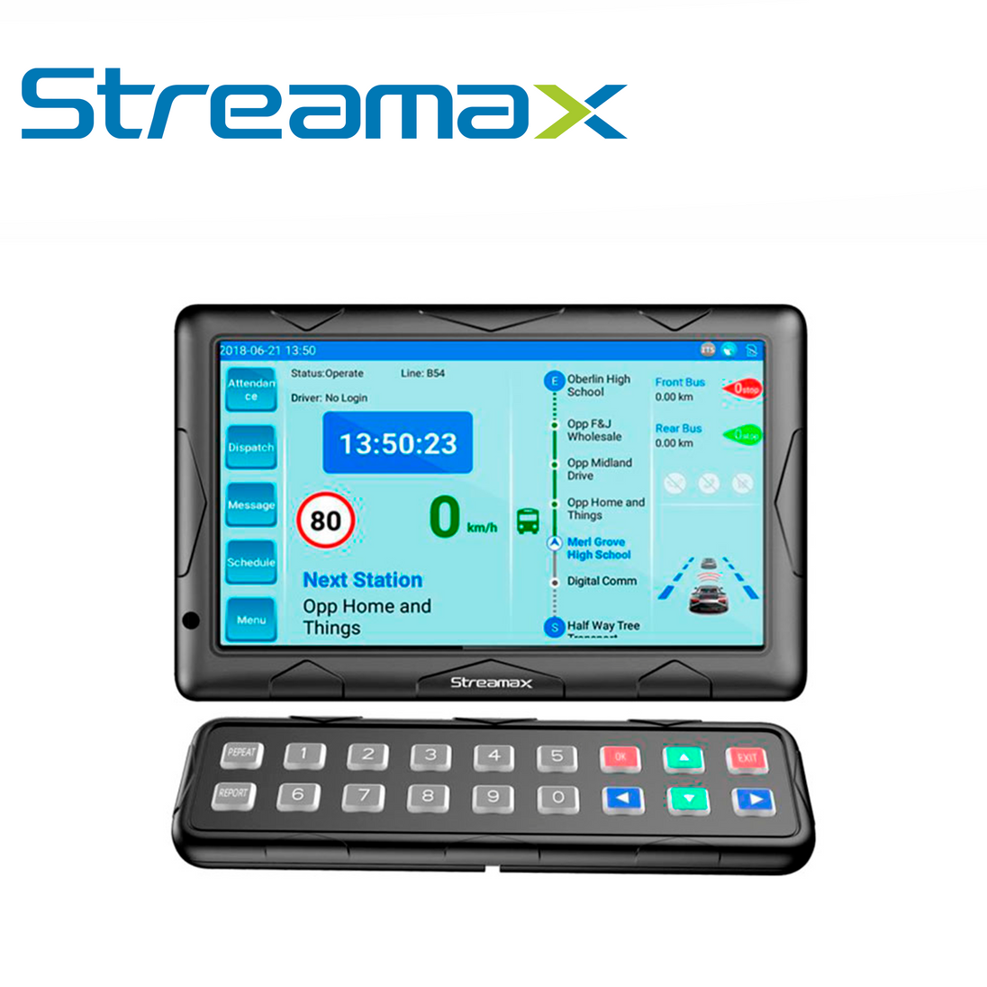 PANTALLA INTERACTIVA STREAMAX MXPAD / 10.1 PULGADAS / CONECTOR DIN 10 PINES / TOUCH / INTEGRACION CON MDVR / SISTEMA AND
