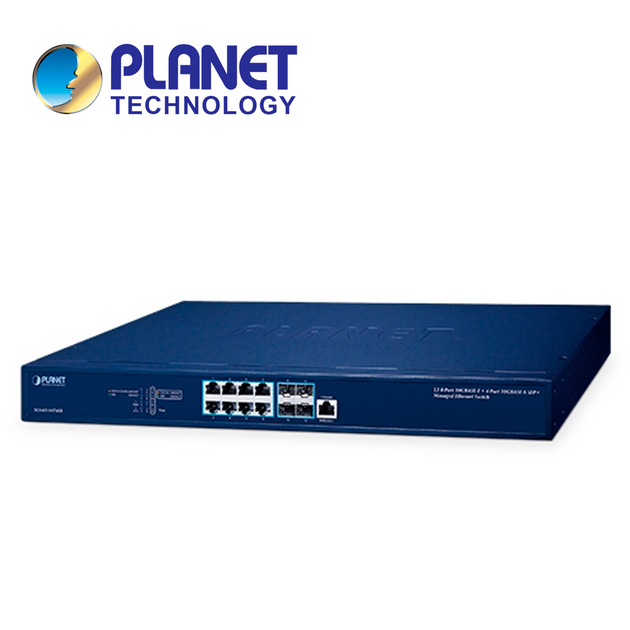 SWITCH ADMINISTRABLE L3 PLANET XGS-6311-8T4XR / 8 PUERTOS RJ45 100M-1G-2.5G-5G-10GBASE-T / 4 PUERTOS SFP+ 10GBASE-X / SW