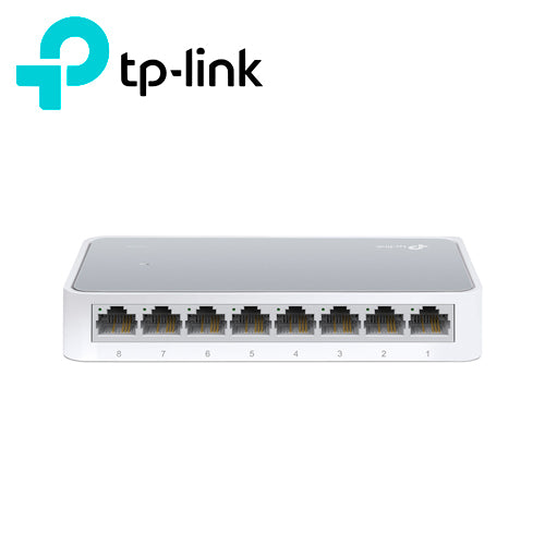 SWITCH NO ADMINISTRABLE TP-LINK TL-SF1008 / 8 PUERTOS RJ45 10/100 MBPS / MONTAJE EN ESCRITORIO / TECNOLOGIA GREEN ETHERN