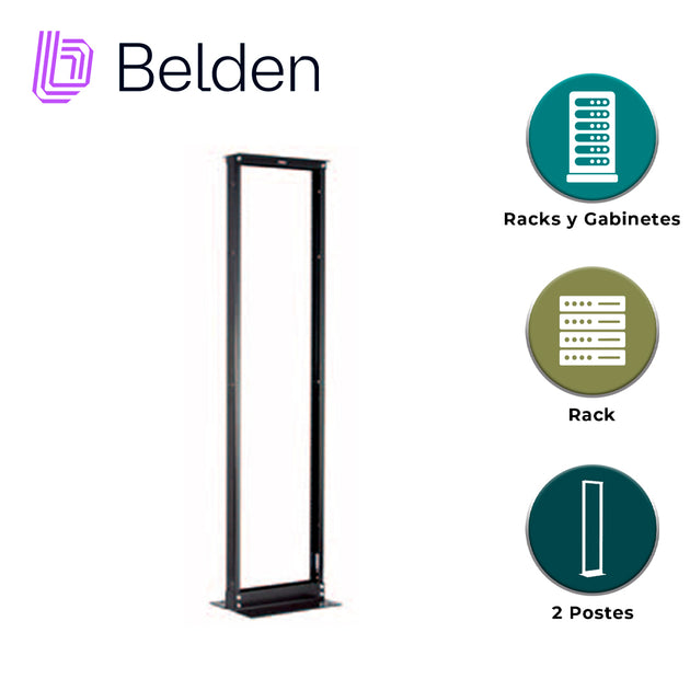 RACK VERTICAL DE 2 POSTES BELDEN XDR8419-310N / INTERIOR / NEGRO / 45UR / PIEZA