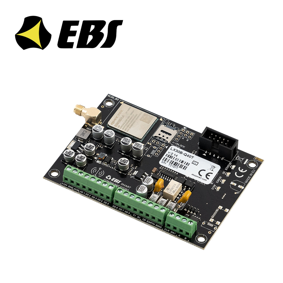 COMUNICADOR UNIVERSAL CON RESPALDO DE LINEA TELEFONICA PARA PANELES DE ALARMA EN FORMATO CONTACT ID O SIA. MARCA EBS, MO