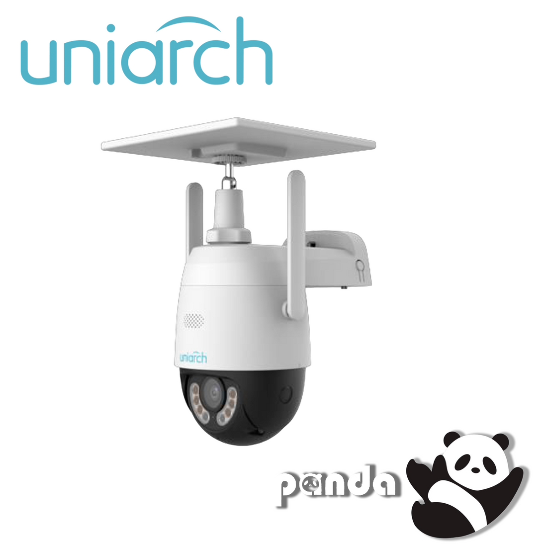 CAMARA PT SOLAR 4G UNIARCH UHO-P2G-M3F4D-LA / 3MP / LENTE-4MM / DUAL-LIGHT / IR30M / LUZ-CALIDA30M / DWDR / MICROSD512GB