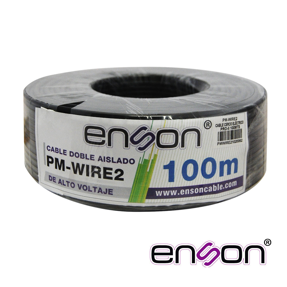 CABLE DOBLE AISLADO ENSON PM-WIRE2 PARA CONEXION DE CERCAS ELECTRIFICADAS, DOBLE AISLANTE PARA MEJOR PROTECCION EN INSTA
